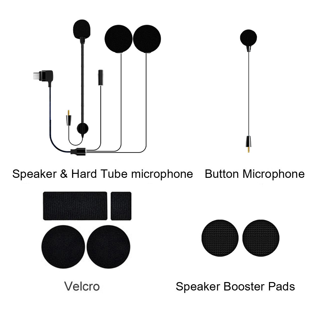 For M1-S Pro/Plus/FX8 Pro/FX4/FX6/FX7 Motorcycle Intercom Microphone Speaker Kit
