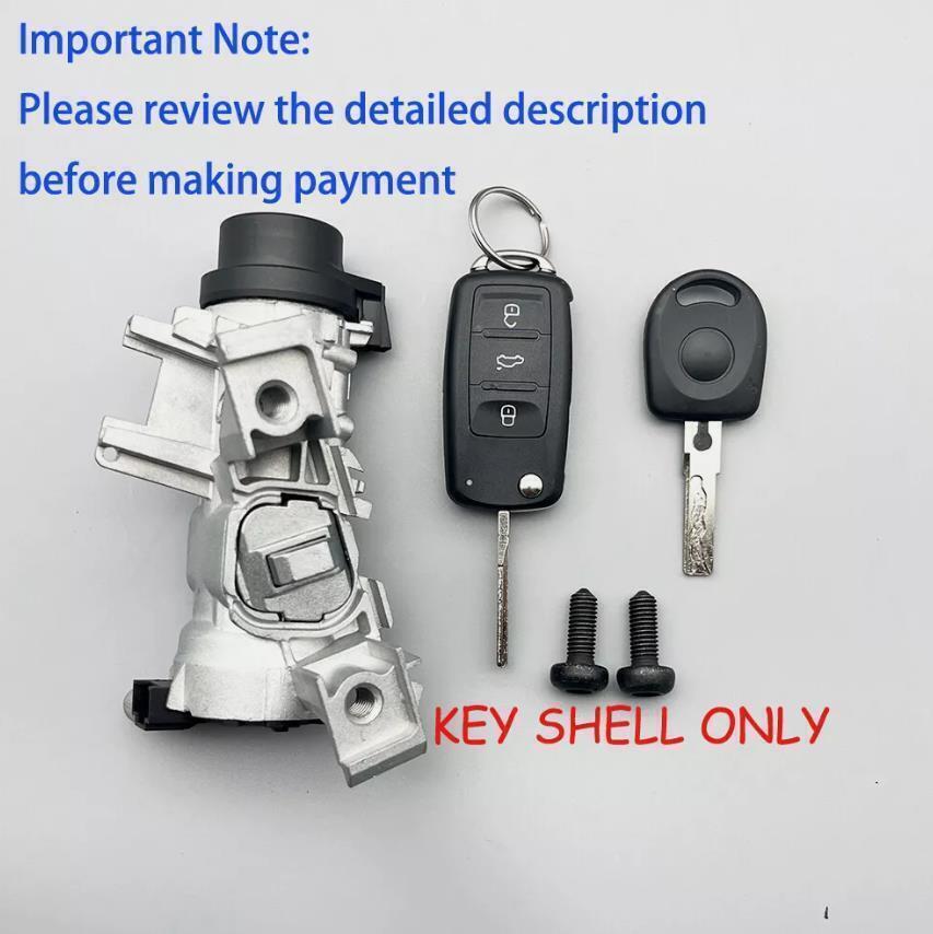 IGNITION SWITCH LOCK ASSEMBLY FOR VW JETTA 2006-2018 W/ REMOTE Control KEY SHELL