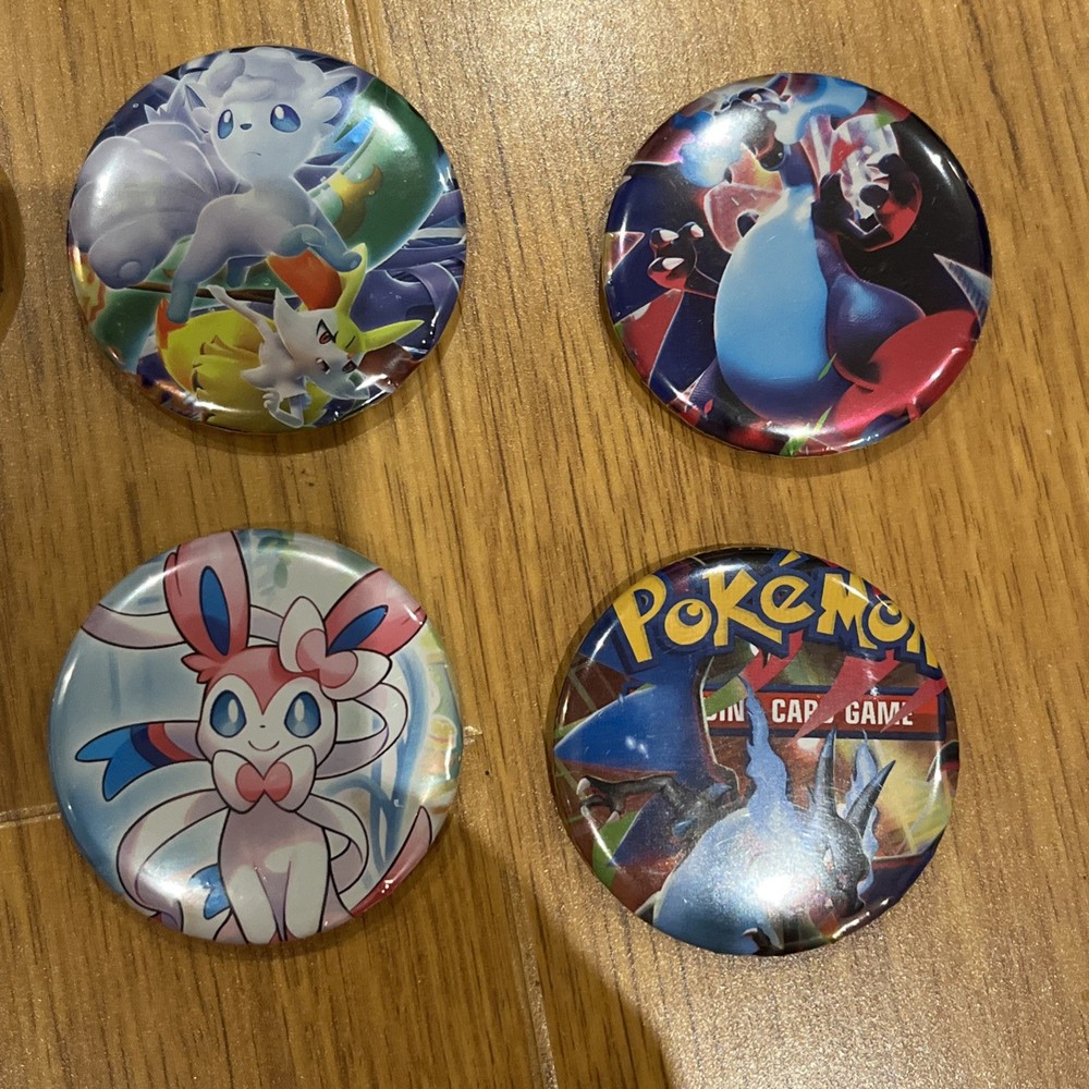 POKEMON 8 ASSORTED 2.25” Button Pin Set Handmade New