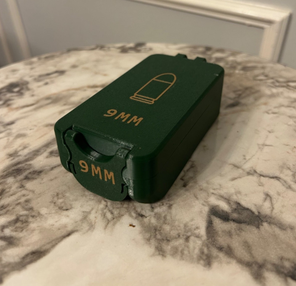 9mm Ammo Box Snap Lock 50 Round Compact Storage (Same Day Ship)