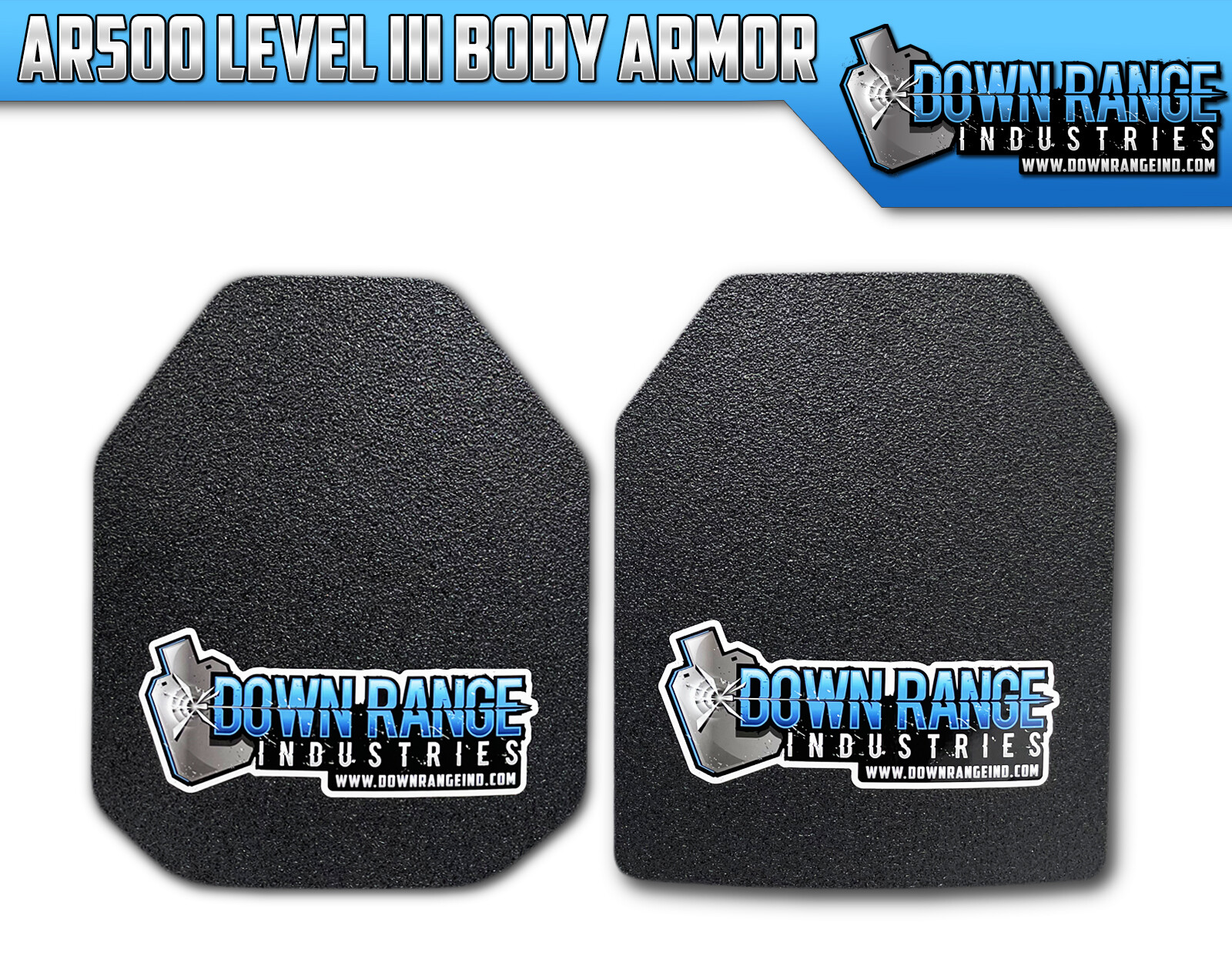 Body Armor AR500 Level 3 Set Of Plates Curved 10x12 Swim/Sapi