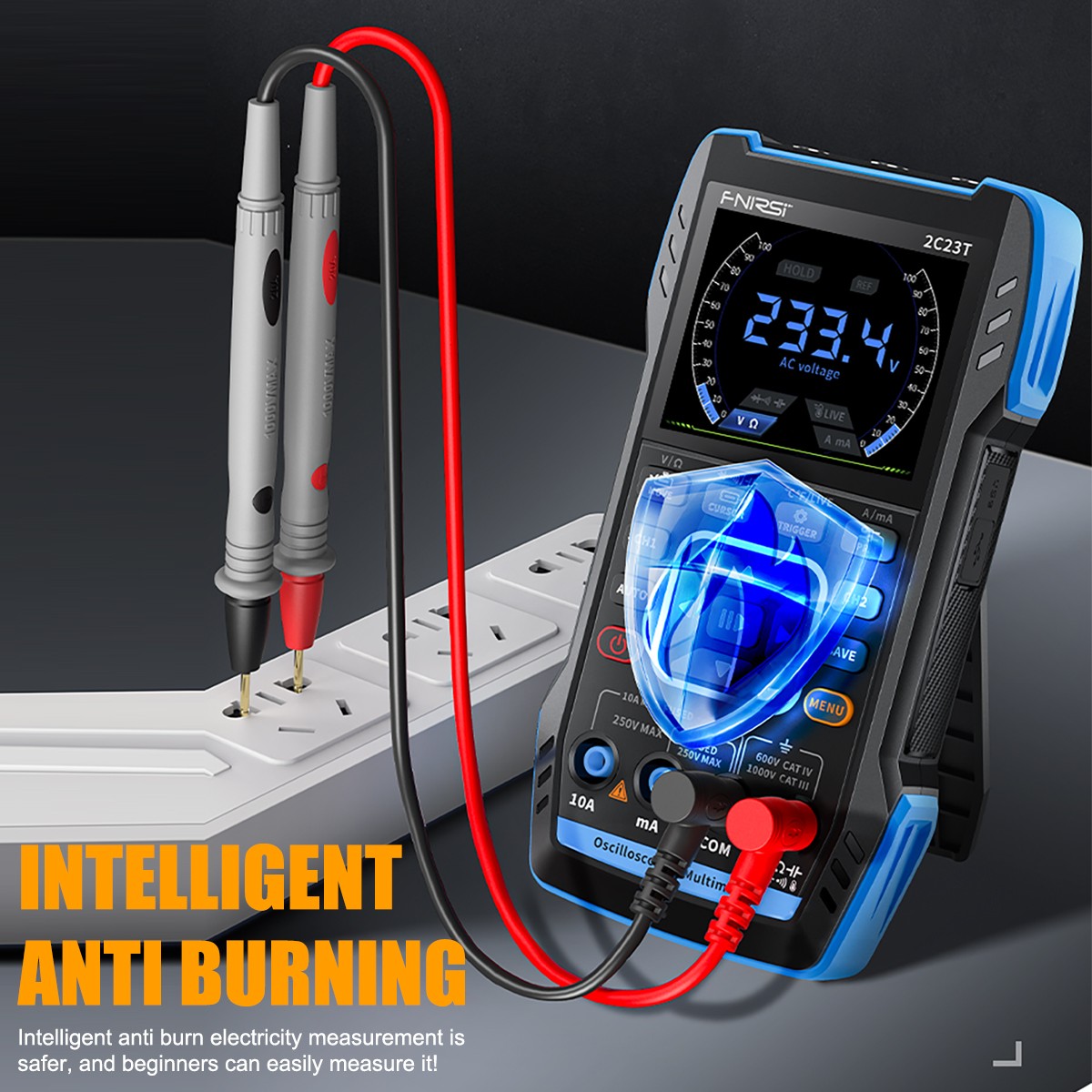 New FNIRSI 2C23T 3-in1 handheld digital oscilloscope multimeter signal generator