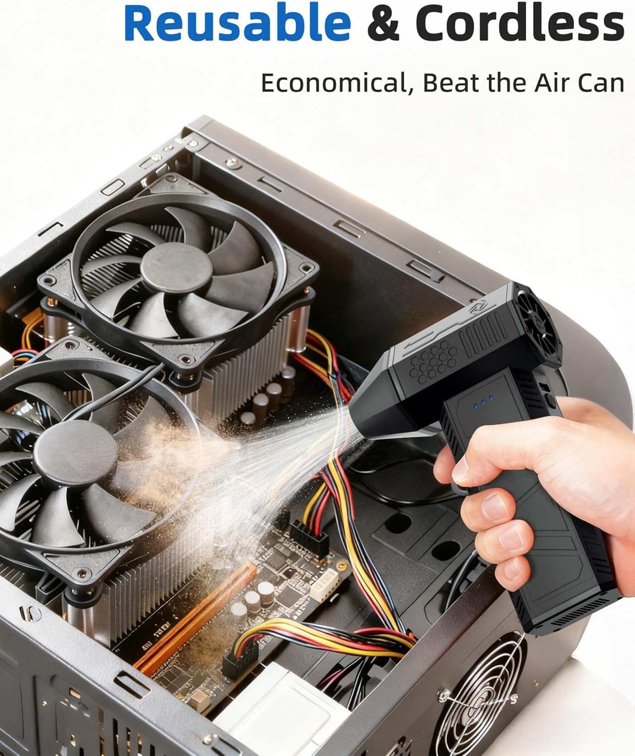 Compressed Air Duster, 130,000RPM Super Power Electric Air Duster