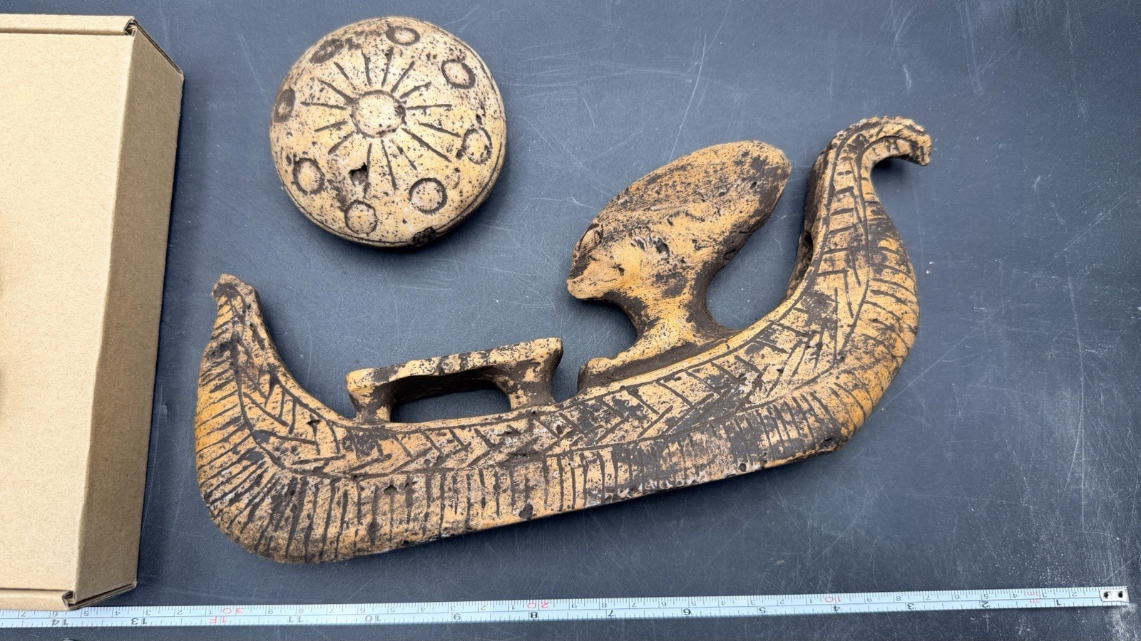 Magnetic UFO Boat From Tula Hidalgo Mexico Ojuelos Aliencarving