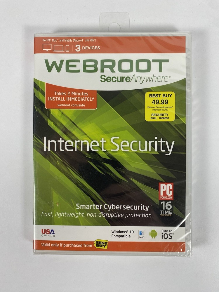 Webroot SecureAnywhere Internet Security - Full Version for Windows & Mac...
