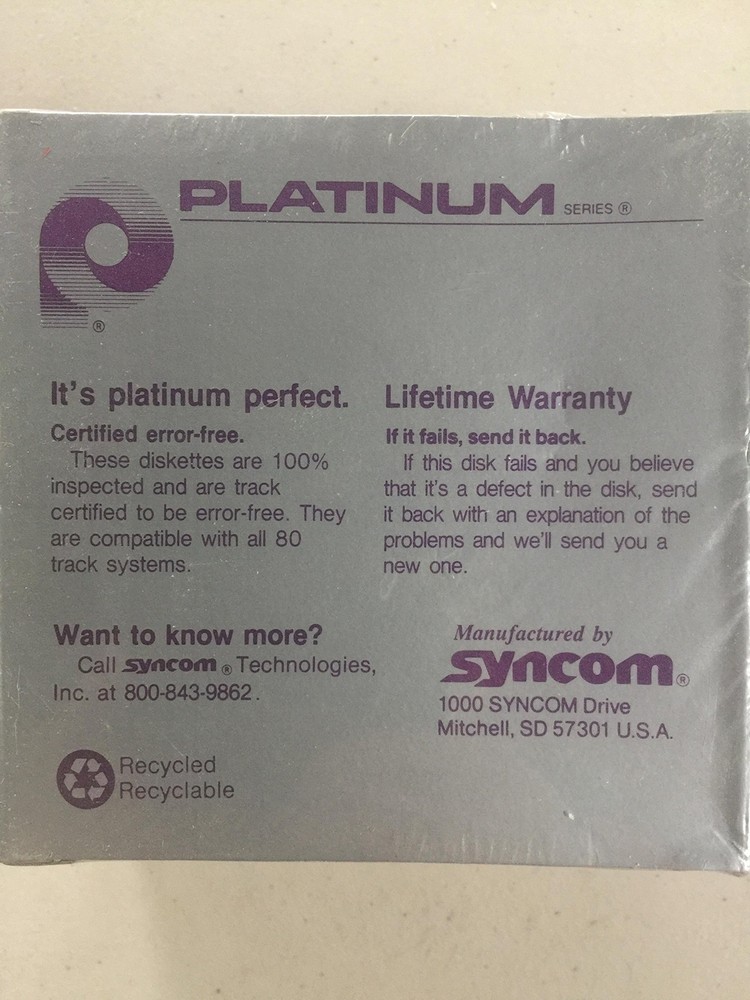 Platinum Series 10-3.5" Micro Disk Double Sided High Density