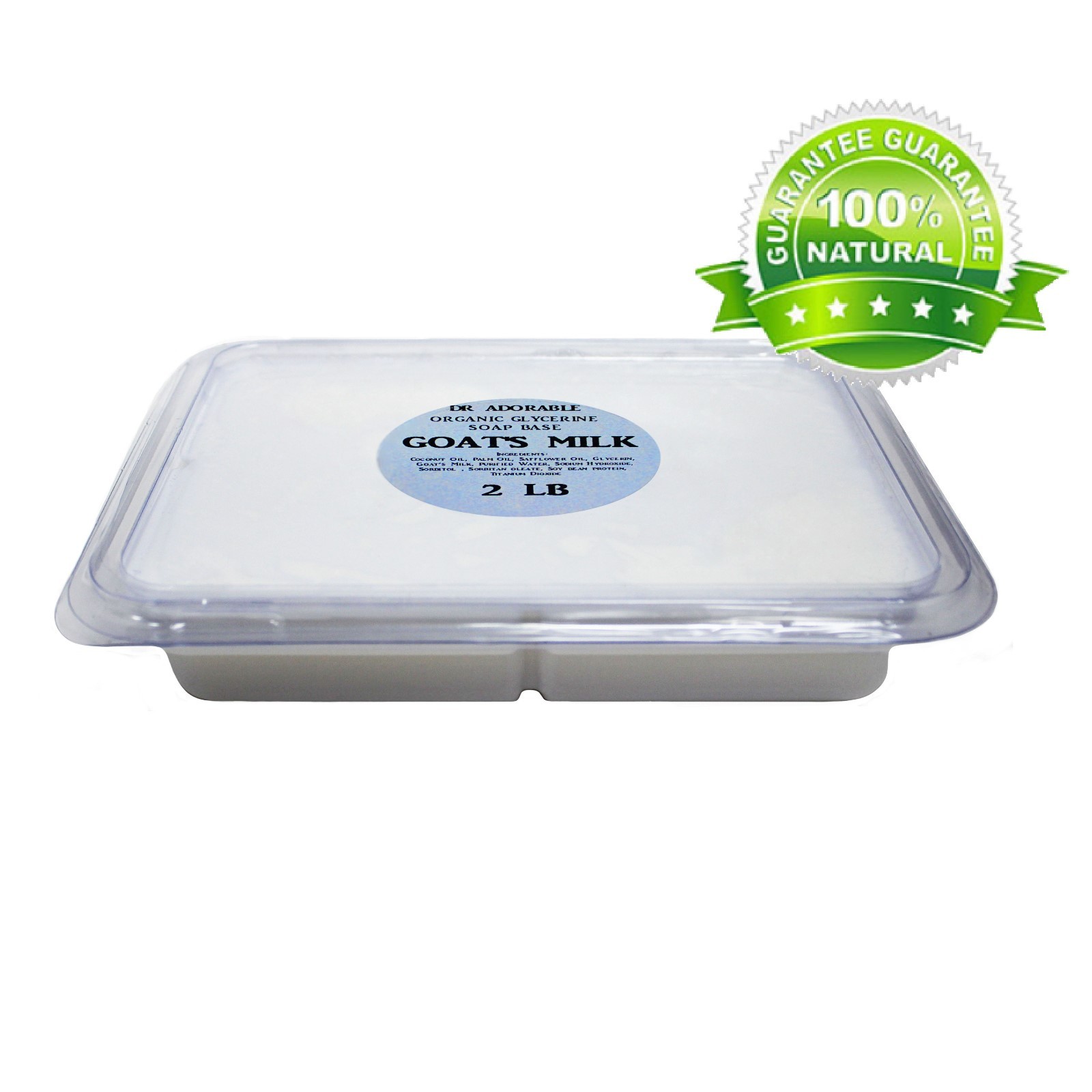 2 Lb Tray Goats Milk Glycerin Melt & Pour Soap Base Organic DR.ADORABLE