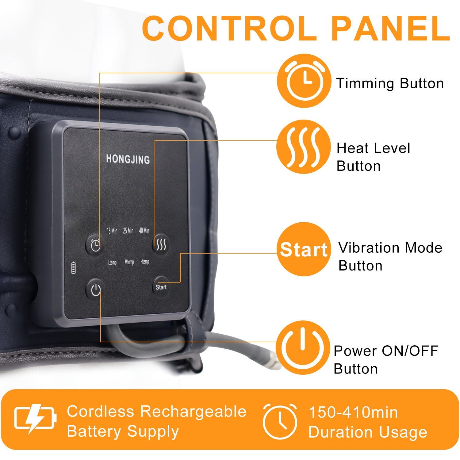 Inflatable Back Massager Belt with Heating & Vibration for Back Pain Relief