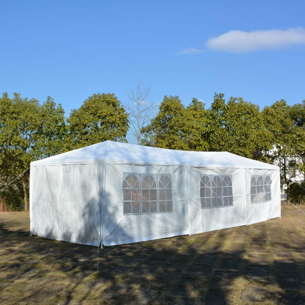 10'x30' Canopy Tent Party Outdoor Wedding Tent Pavilion Cater Events 8 Wall