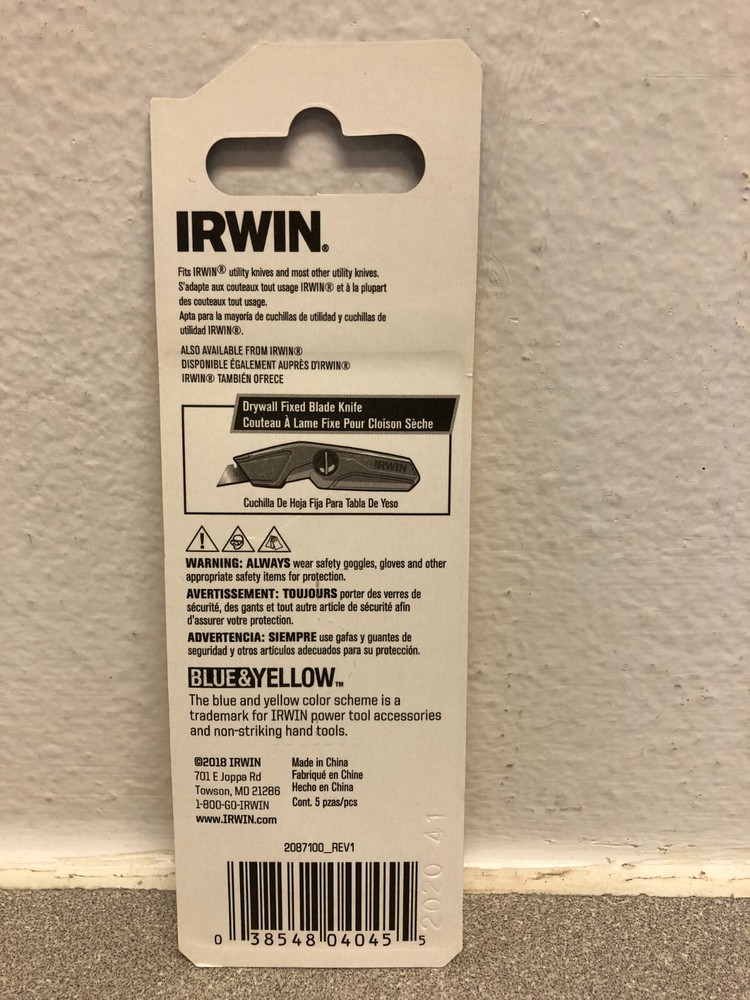 Irwin 2087100 Hook Knife Blades