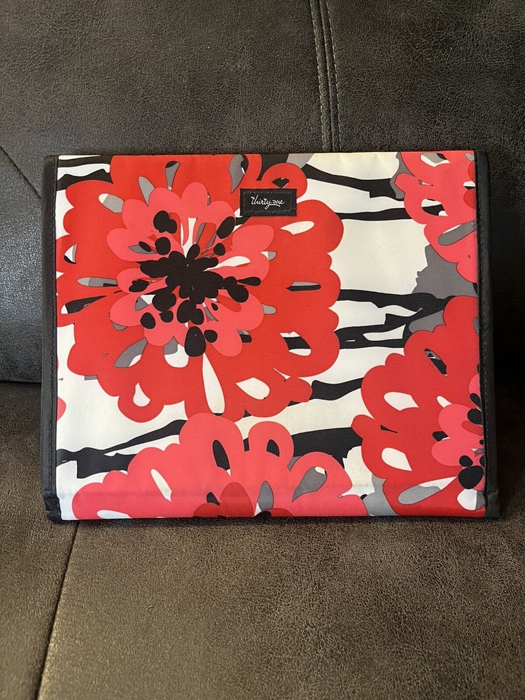 Thirty One Bold Bloom Tri Fold It Up Notepad Organizer / Ipad Tablet Case Holder