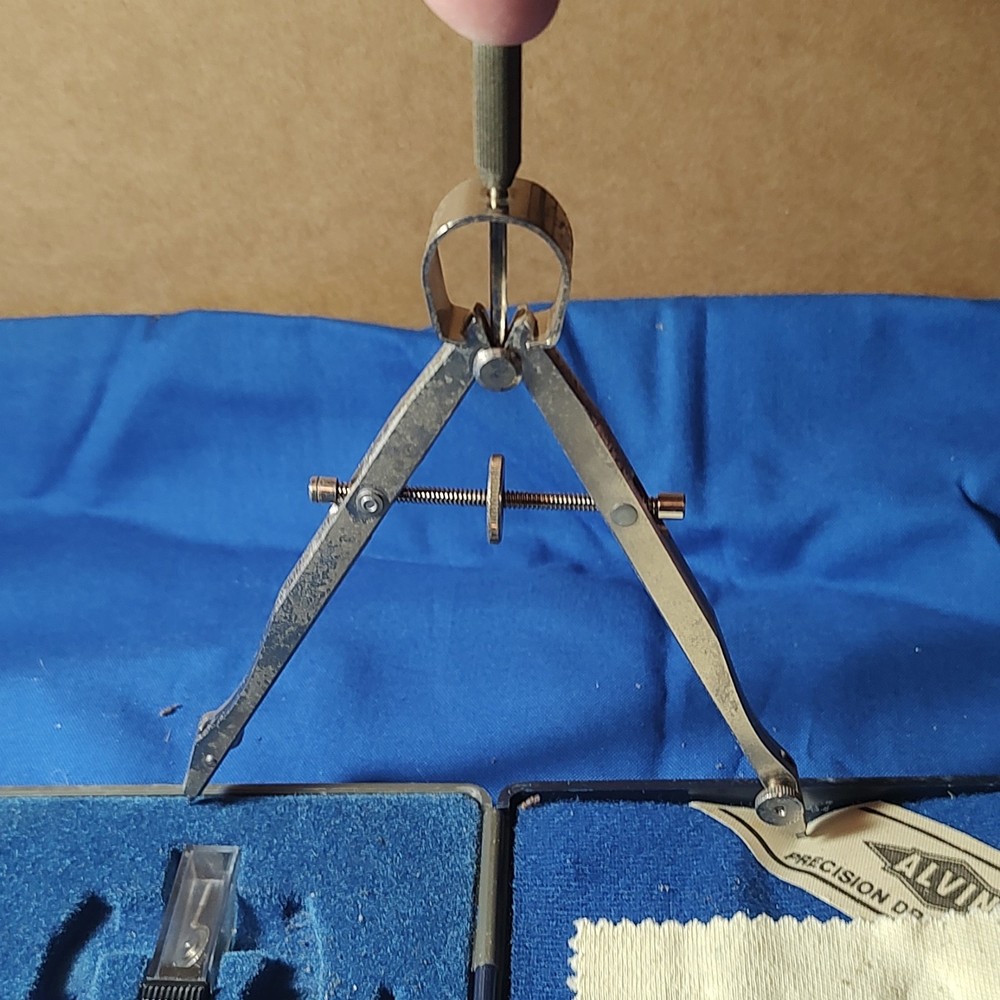 ALVIN 525B Precision Drawing Instruments Set Made in Germany Drafting Compass