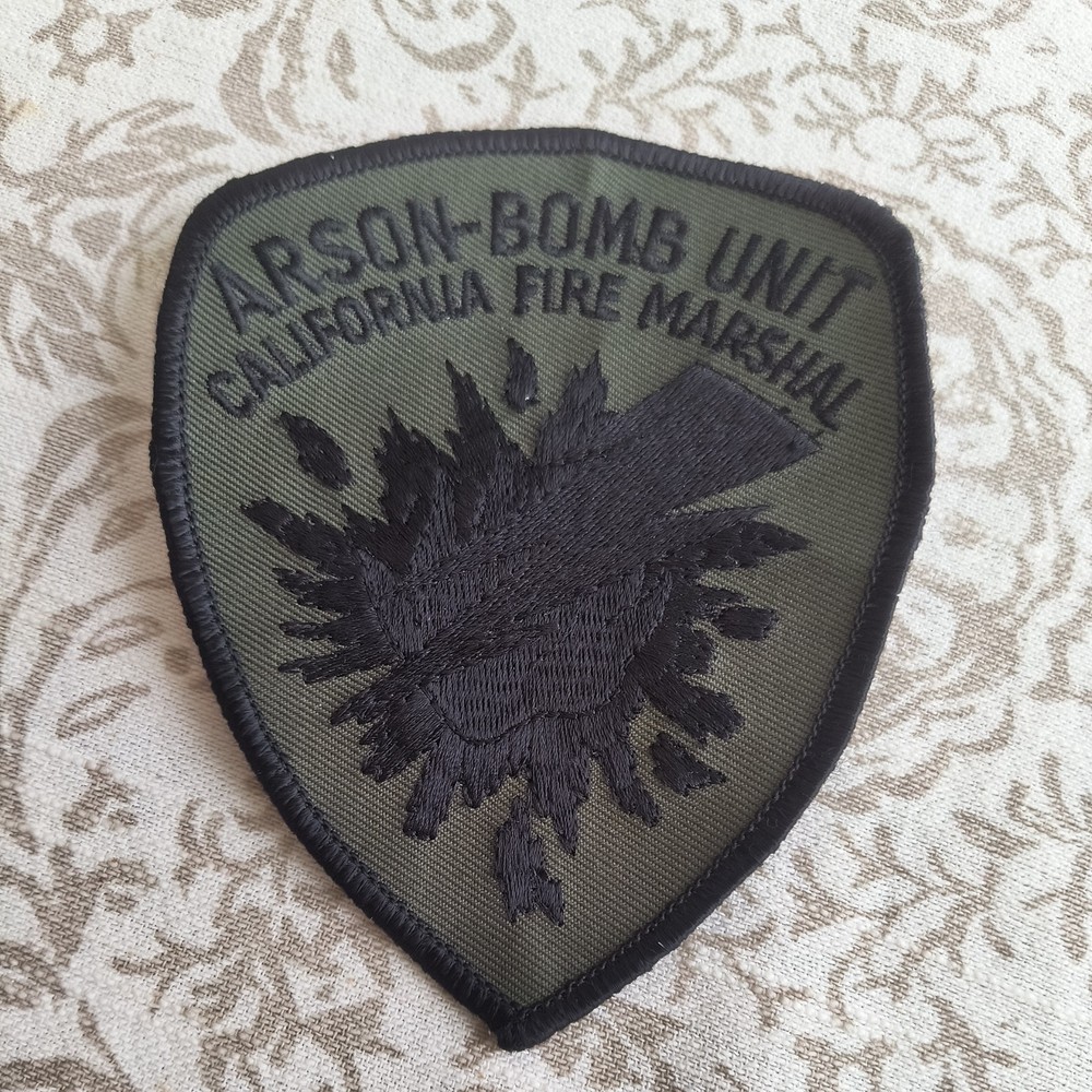 California Fire Marshal Arson-Bomb Unit Subdued Patch ++ Mint CA