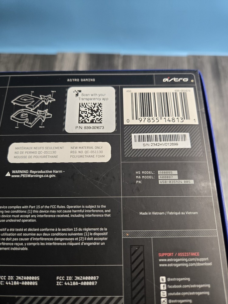 Astro A50 Gen 4 Headset Used Read