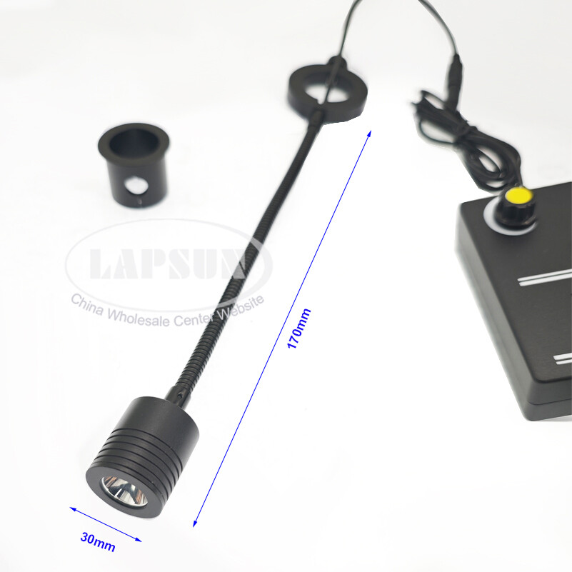 3W Gooseneck Single LED Light Illuminator Lamp For Industry Microscope Camera