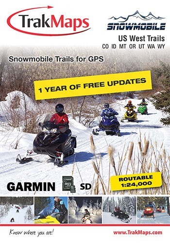 TrakMaps Snowmobile US West - Garmin GPS Map