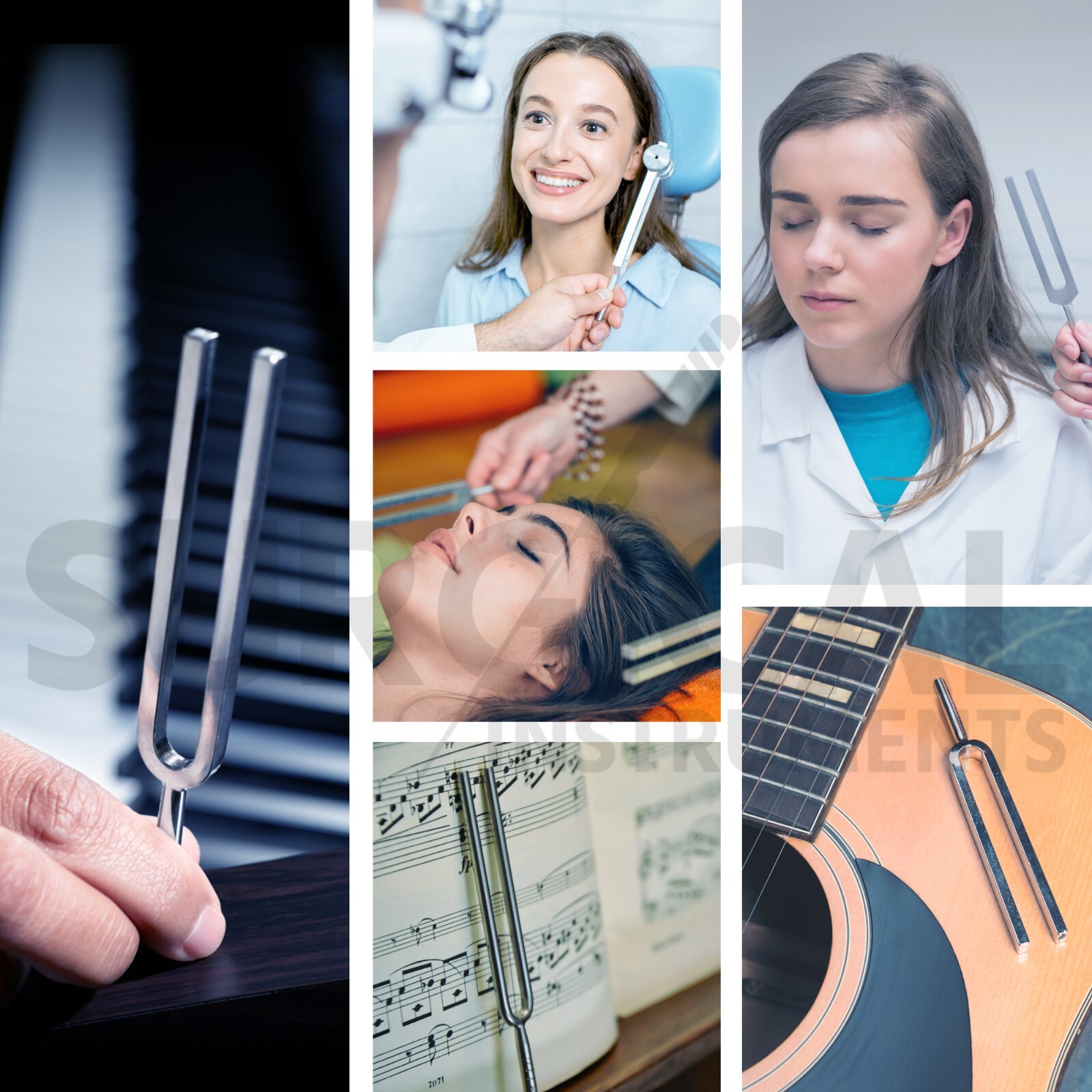 7 Tuning Forks Set Medical Surgical Chiropractic Physical Diagnostic instruments