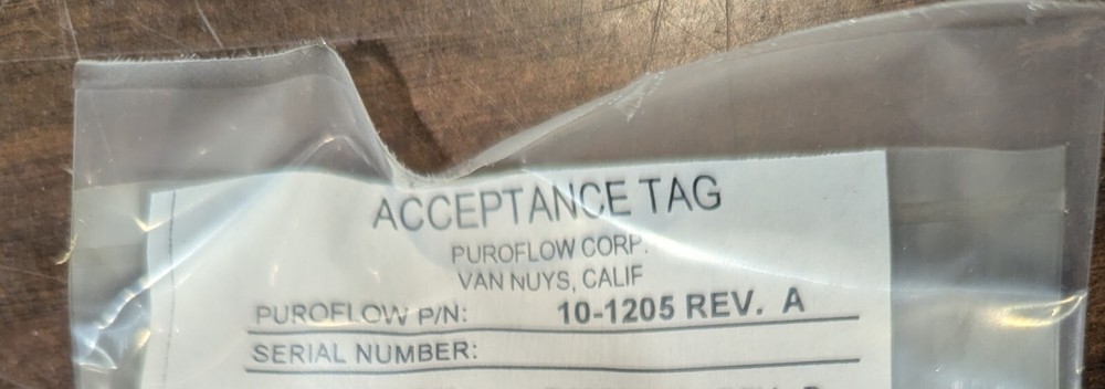 PUROFLOW 10-1205 FILTER ASSEMBLY