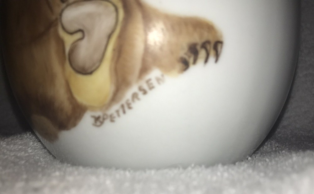 Signed Hand Painted Honey Bear Pitcher