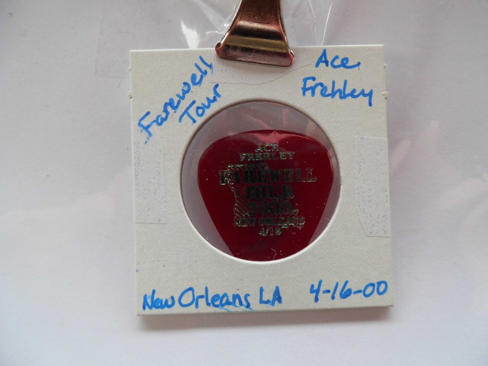 KISS "ACE FREHLEY" GUITAR PICK~4/16/00 READ DESCRIPTION (4/5)