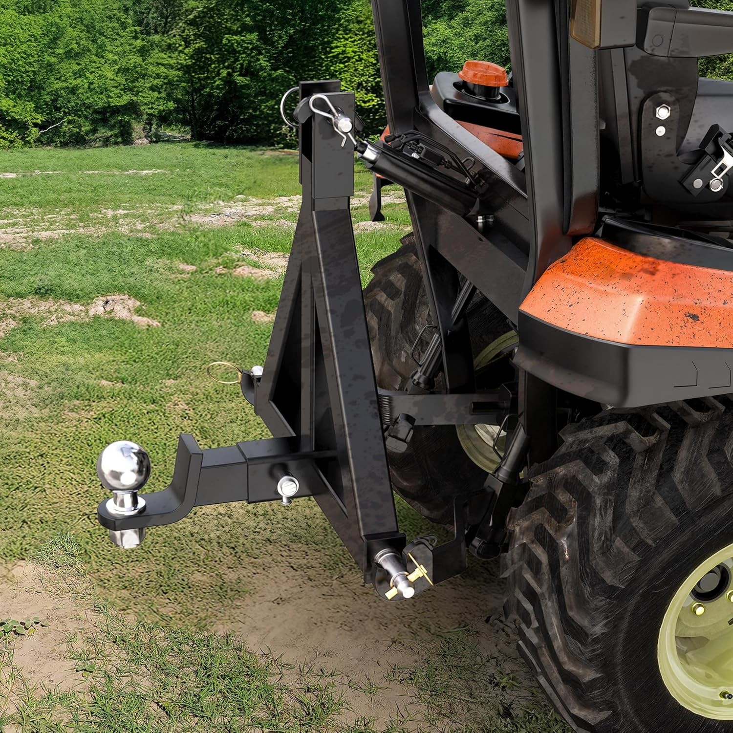 Heavy-Duty 3-Point Trailer Hitch Adapter for Category 1 Tractors