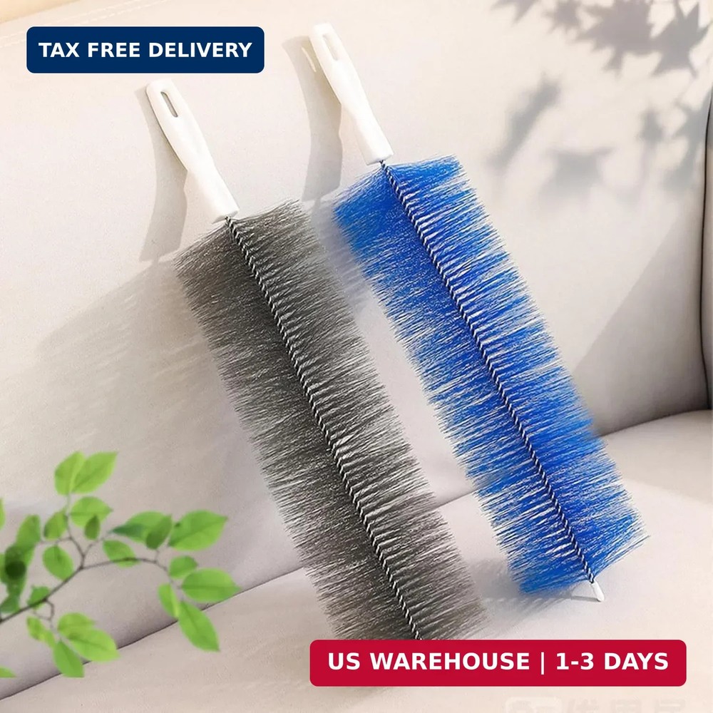 2 Pcs Cobweb Duster, Bendable Fan Cleaner Brushes Set Reusable, Plastic Microfib