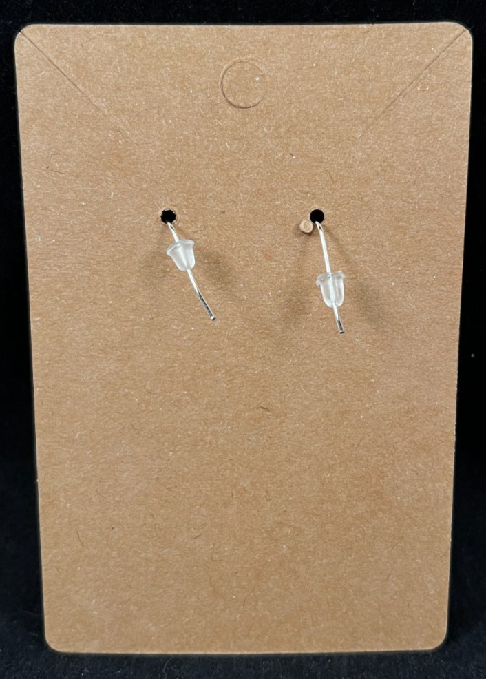 Silver Razor Blade Earrings - Dangle - Gothic - Silver Hooks - Handmade