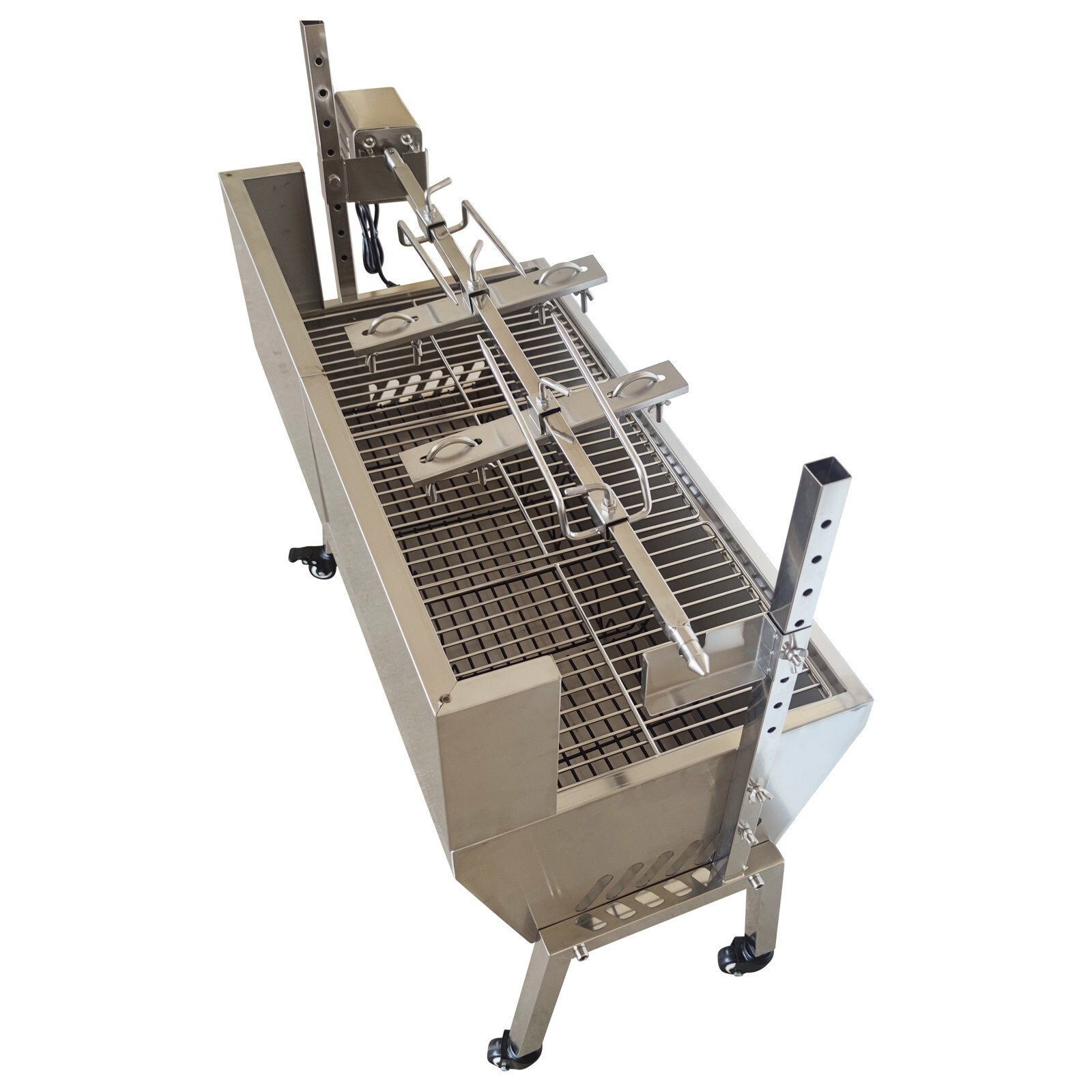 35" BBQ Grill Pig Whole Lamb Grill Motor Rotisserie Kit Electric Spit Roaster