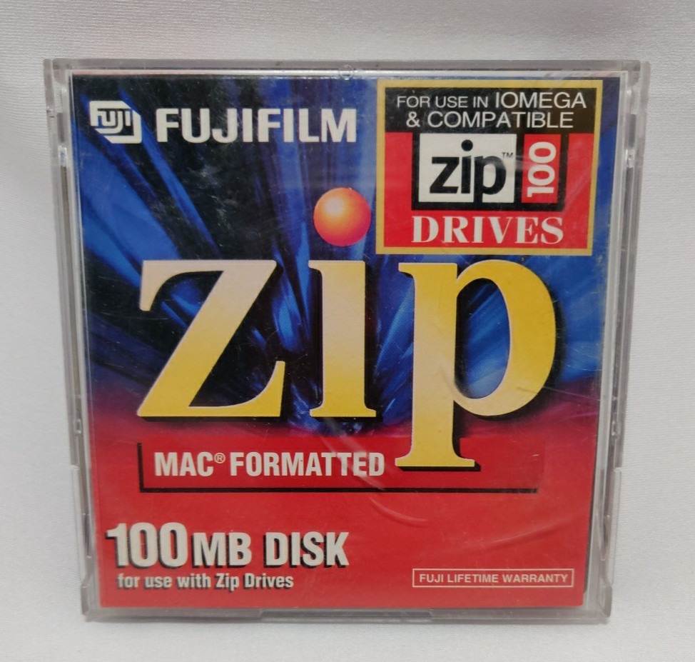Fujifilm 100MB Zip Drive Disk Mac Formatted USED