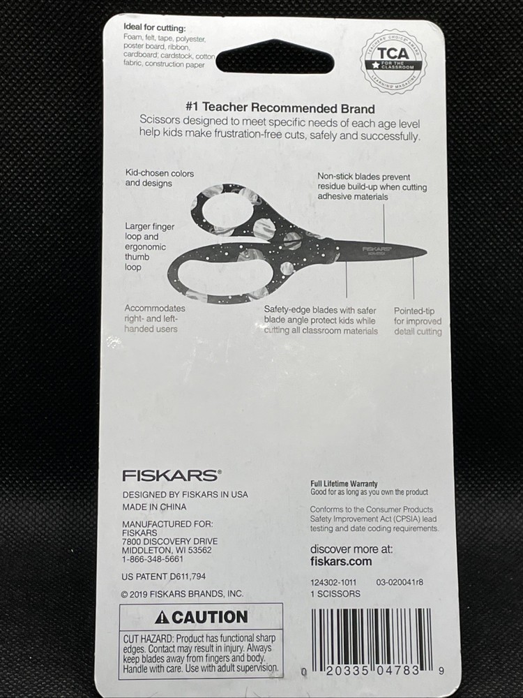 FISKARS SAFETY-EDGE POINTED TIP SMALL SCHOOL SCISSORS - NEW (p2) Planets