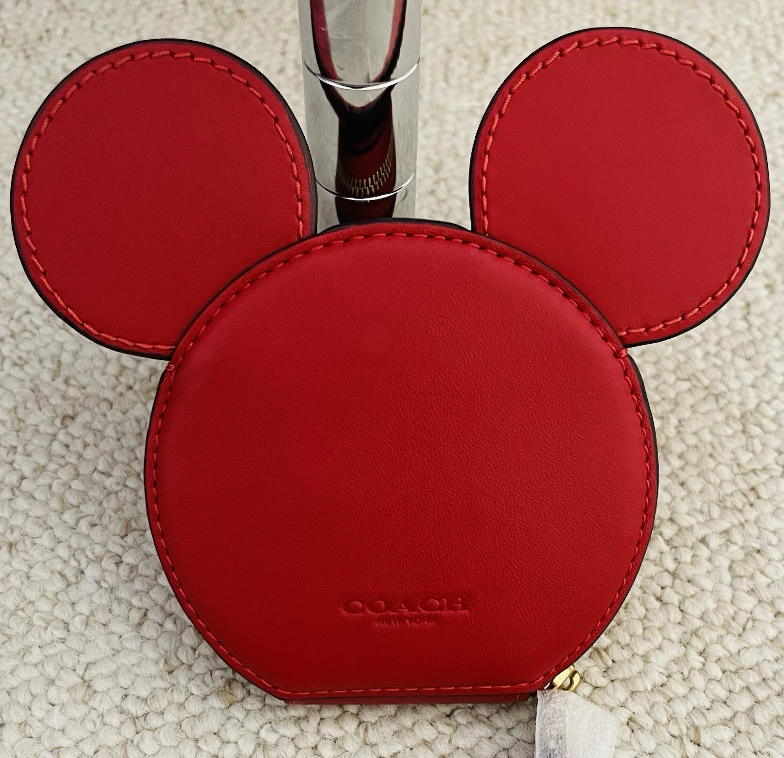 Disney Coach Red Coin Purse Wallet New Never Used