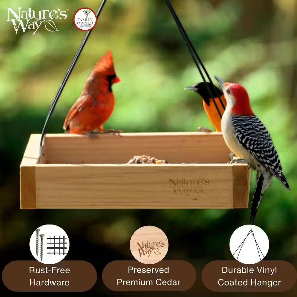 Cedar-Tray Bird Feeder-Single PACK