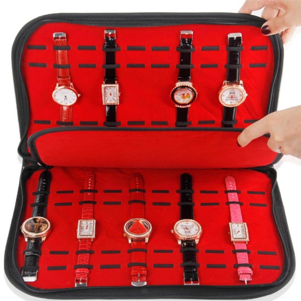 Watch Storage Case, Storage Case, Leather Organizer, Suede