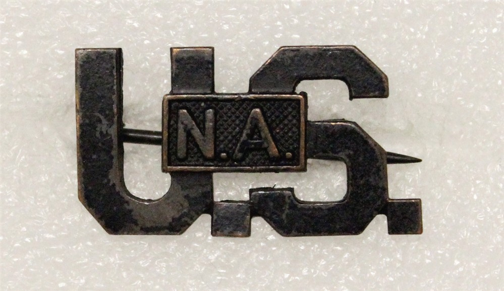 U.S. [NA}, National Army - Army Officer's Collar Pin: WWI, p/b, nhm
