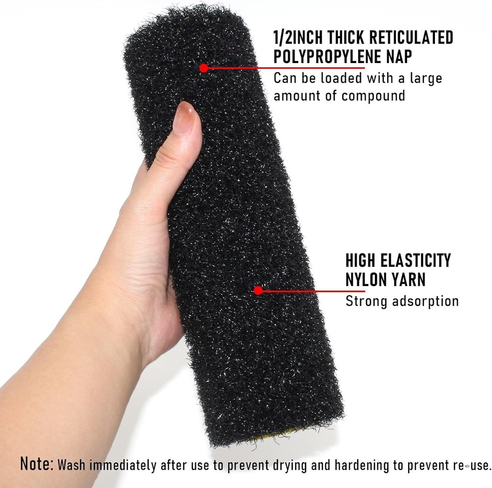 9" Drywall Compound Roller Cover - Texture Roller for Walls, Ceilings, More