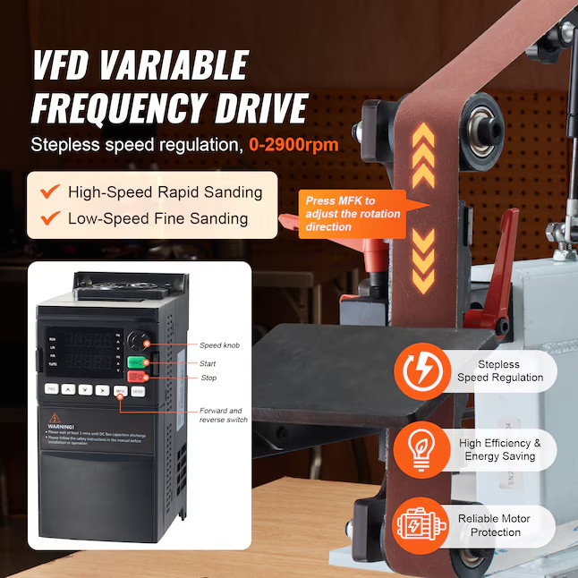 SVOPES Belt Grinder Sander Brushless Variable Speed Belt Sander