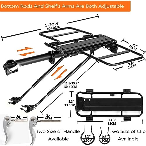 BCR07: Foldable Wide Wings Bike Cargo Rack, Quick Release, Universal, Large