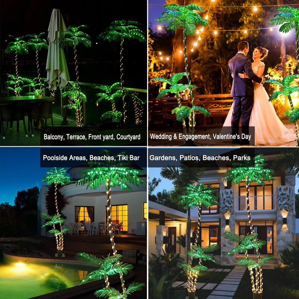 Illuminated Artificial Palm Tree Party Decor