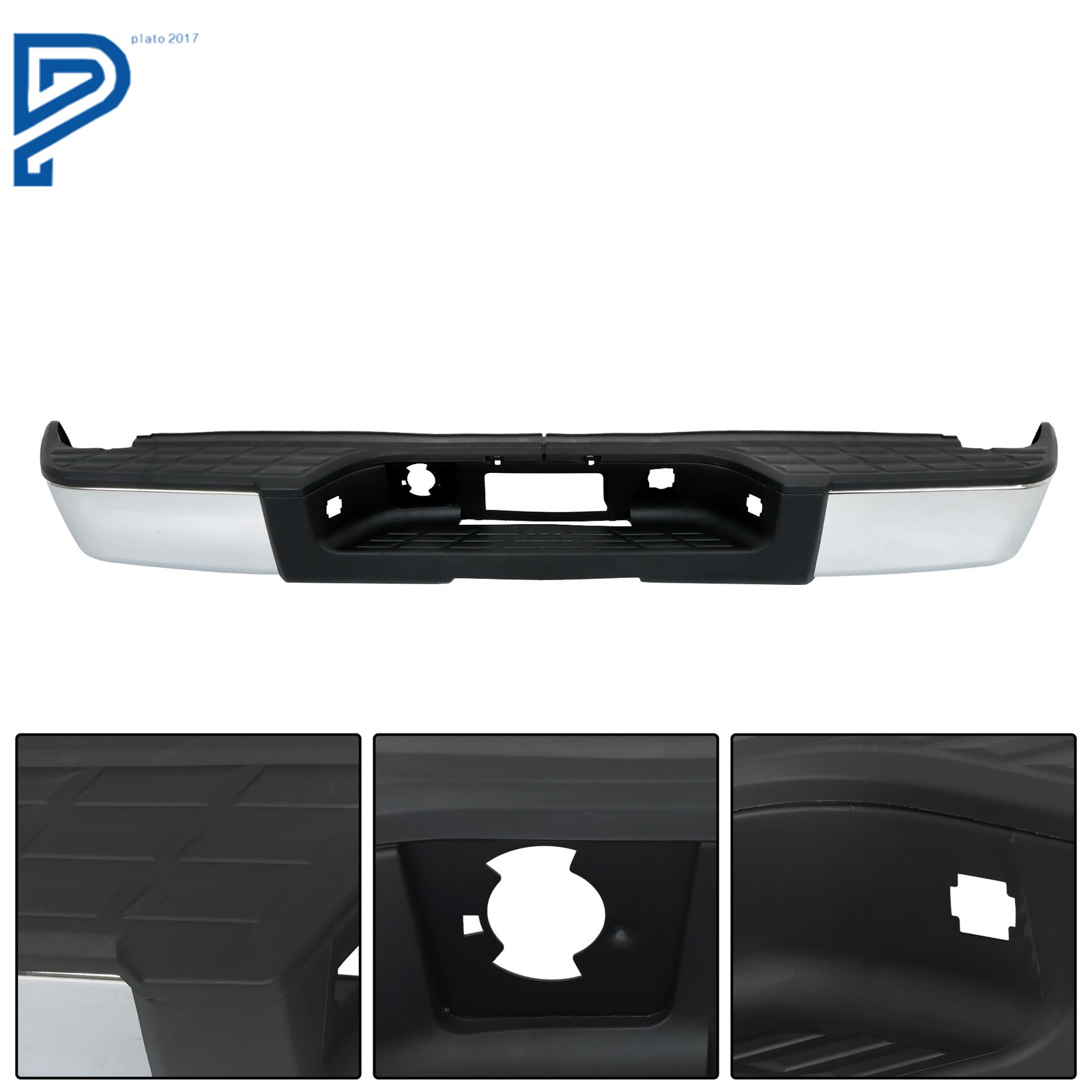 Chrome Rear Bumper Assembly For Chevy Silverado GMC Sierra 1500 2007-2013 2012