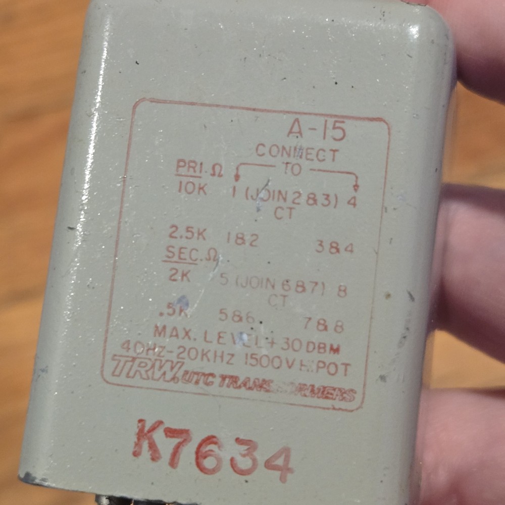 Vintage UTC A-15 Transformer