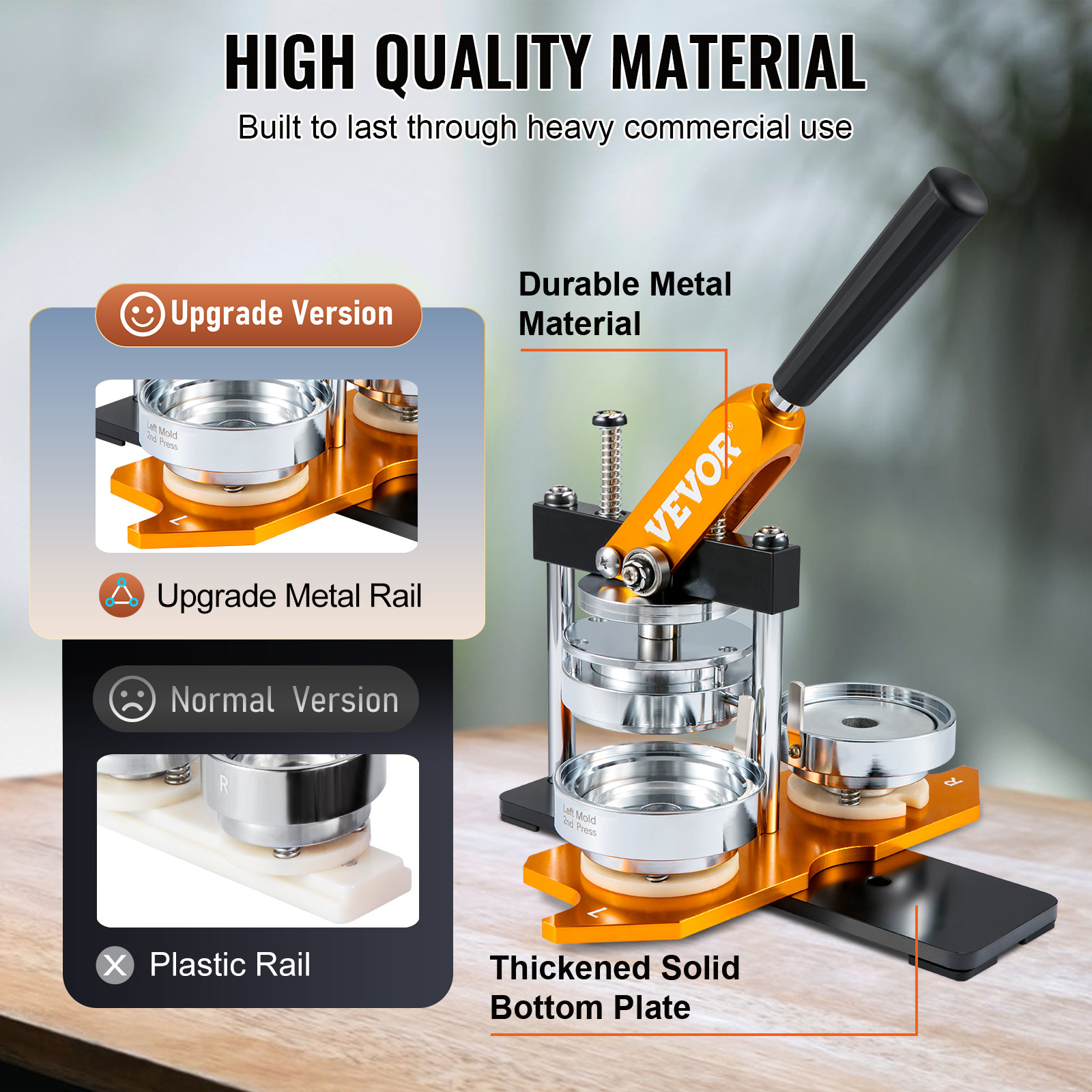 Button Maker Machine Badge Pin Machine 3" 75 MM 100 Free Parts Press Kit