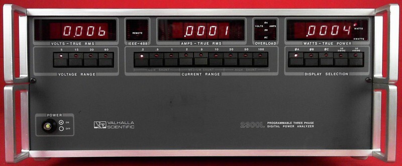 Valhalla 2300L Programmable Three phase Digital Power Analyzer