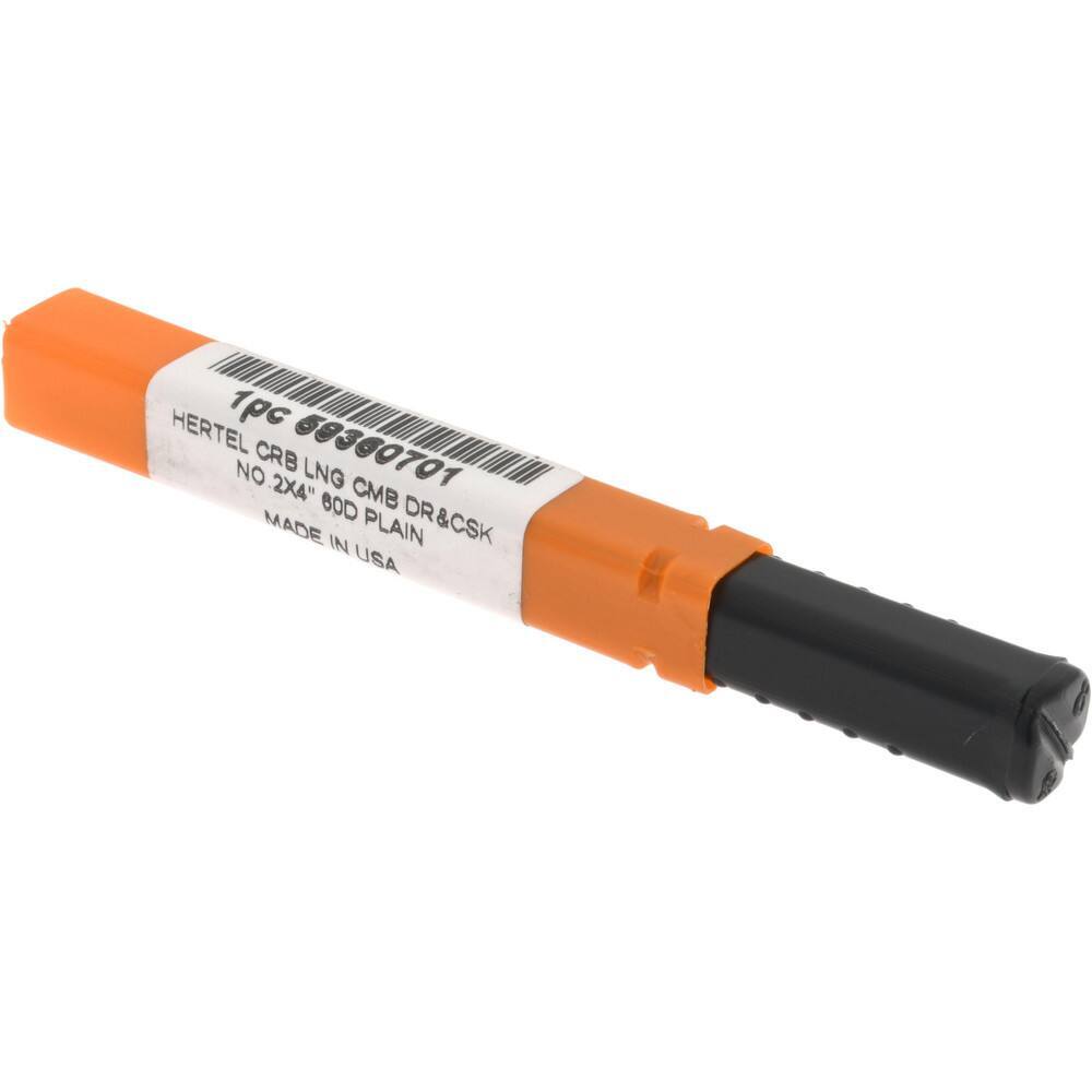 Hertel #2 Plain Cut 60° Incl Angle Solid Carbide Combo Drill & Countersink 3/...