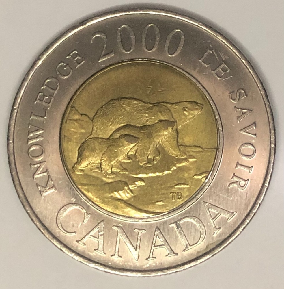 [121] 2000 Canada 2 Dollars - Elizabeth II Knowledge, CIRCULATED MINT