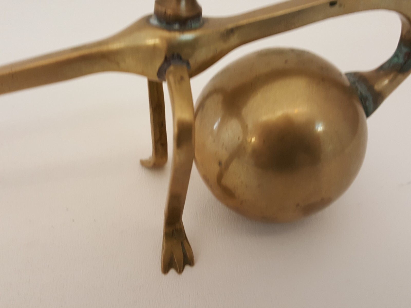 Antique brass cantilever candle holder for piano etc