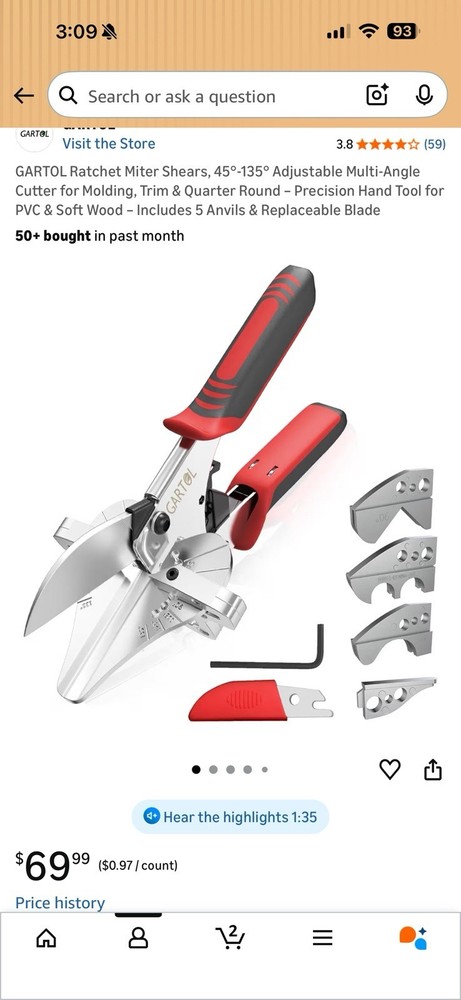 Gartol Ratchet Miter Shears