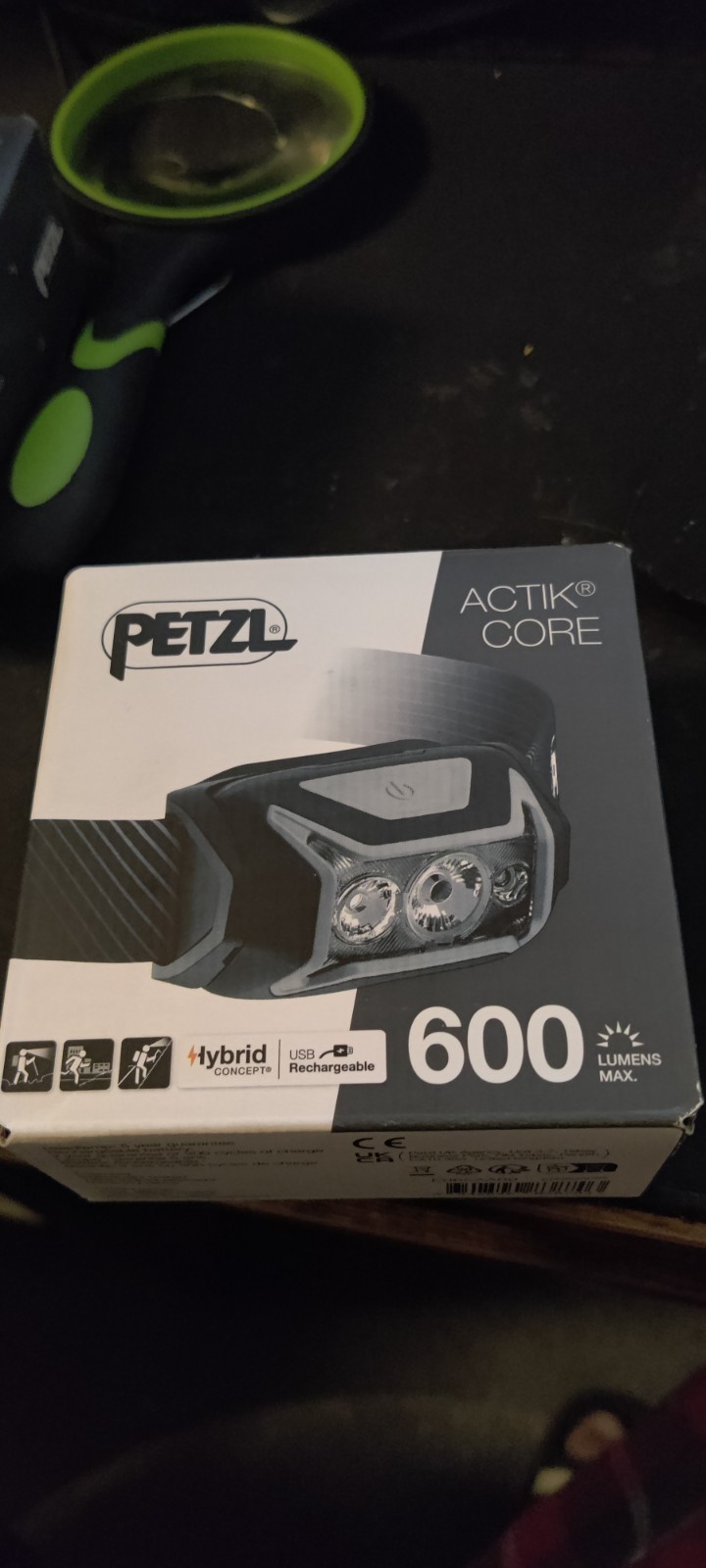 Petzl ACTIK CORE Headlamp 600 Lumen Headlamp Gray NEW Free shipping