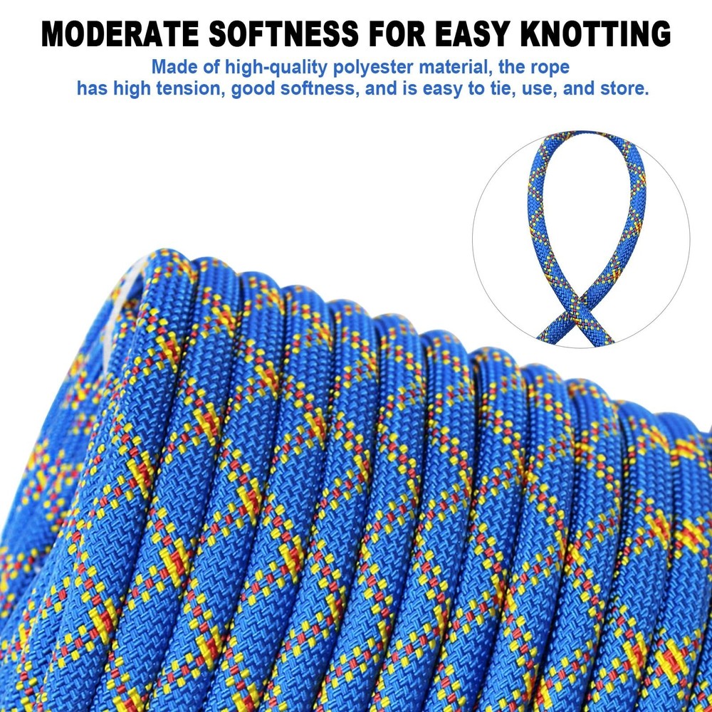 Braided Polyester Arborist Rigging Rope Blue