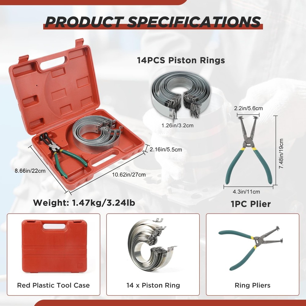 Automotive Piston Ring Compressor Tool, Car Engine Popular