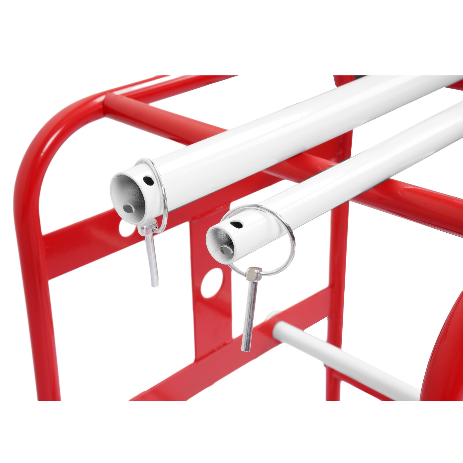 Cable Holder Spool Cart with 10 Rods Multiple Axle Wire Spool Rack Dispenser Red